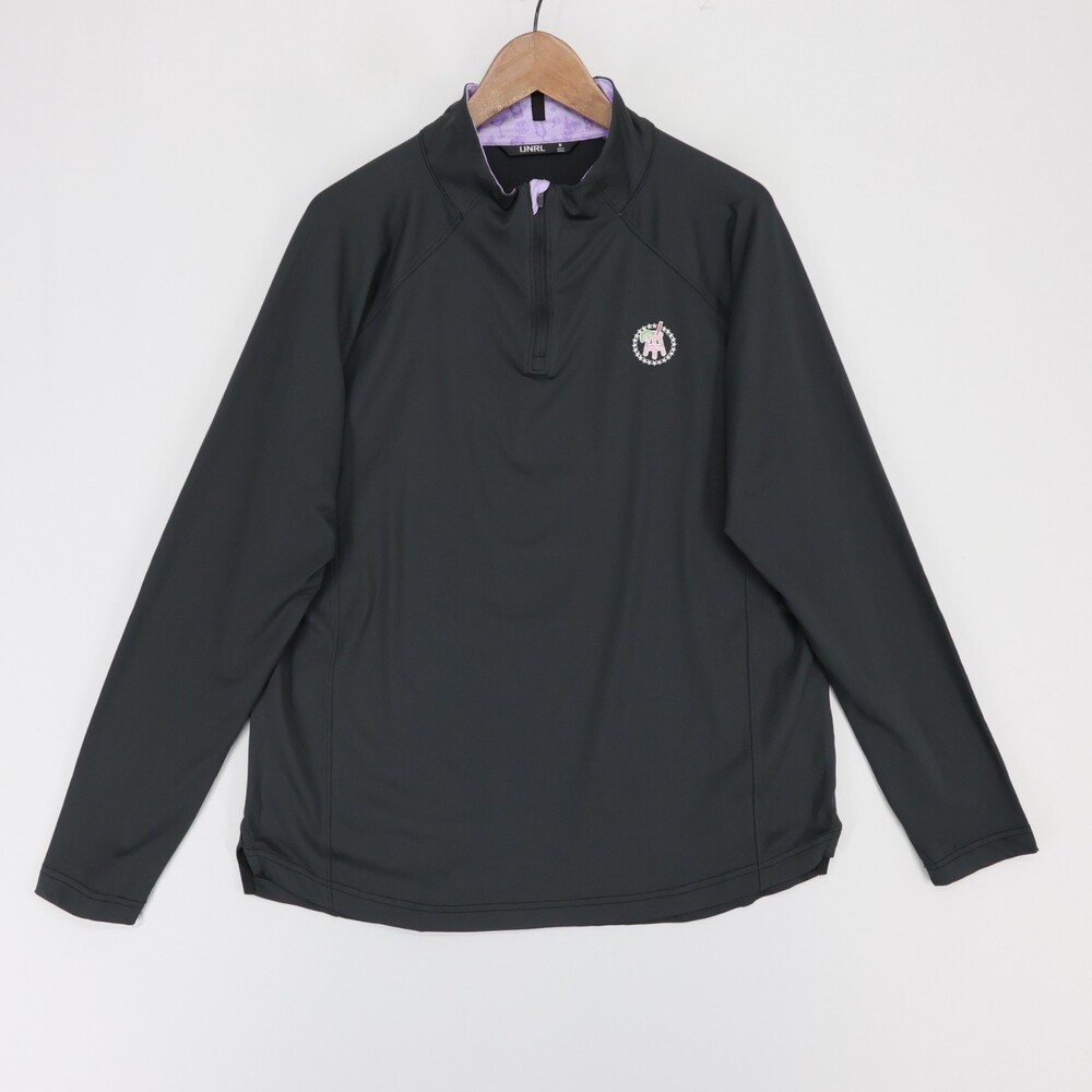 UNRL Elite Pullover Mens M Black Barstool Sports Transfusion Golf 1/4 Zip
